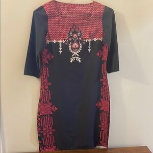 W brand Elegant Black and Red Women's Dress